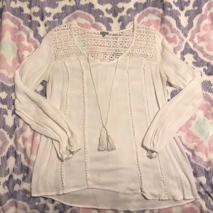 White Laced Blouse